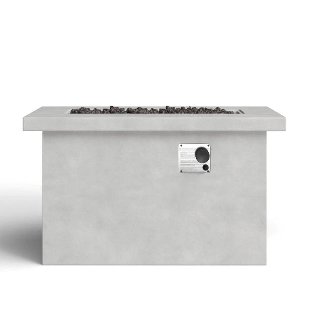 Modern Gray Concrete Outdoor Propane Natural Gas Fire Pit Table - Omega Lifestyles