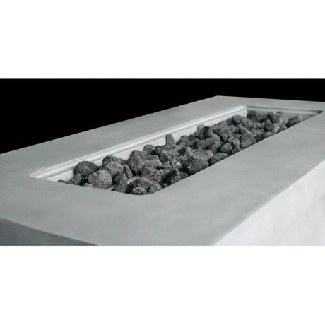 Modern Gray Concrete Outdoor Propane Natural Gas Fire Pit Table - Omega Lifestyles