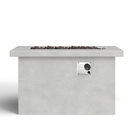 Modern Gray Concrete Propane Outdoor Fire Pit Table - Omega Lifestyles