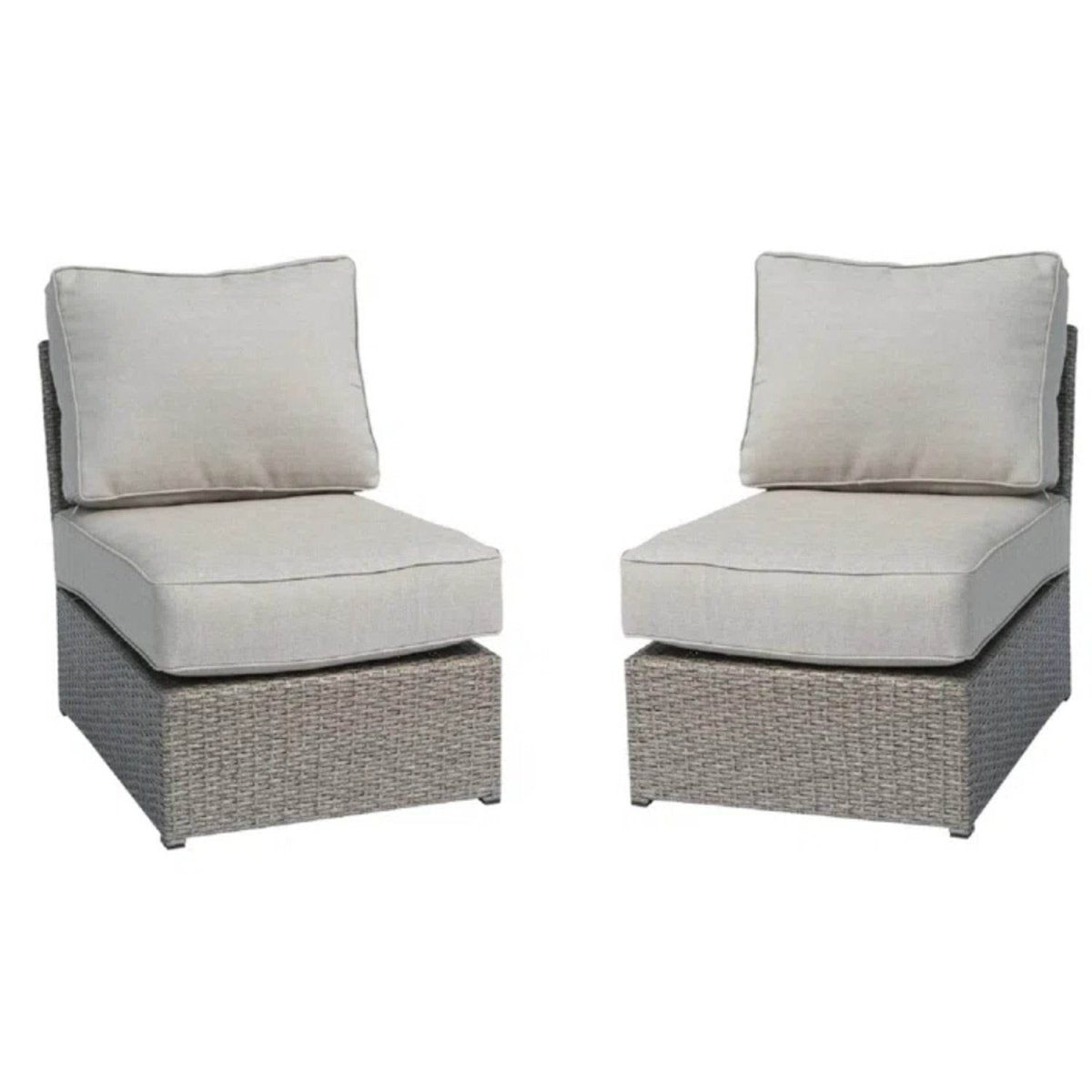 Modern Grey Mix Wicker Outdoor Patio Chair With Cushions - Serenova - Omega Lifestyles