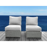 Modern Grey Mix Wicker Outdoor Patio Chair With Cushions - Serenova - Omega Lifestyles