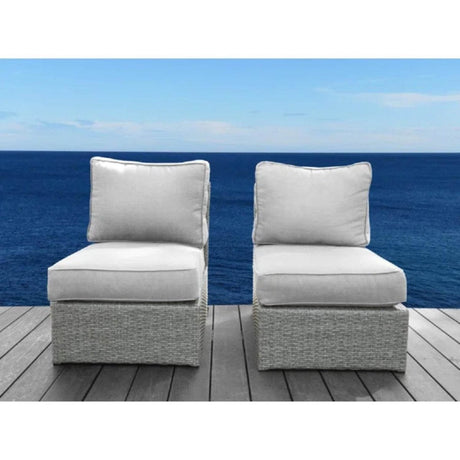 Modern Grey Mix Wicker Outdoor Patio Chair With Cushions - Serenova - Omega Lifestyles