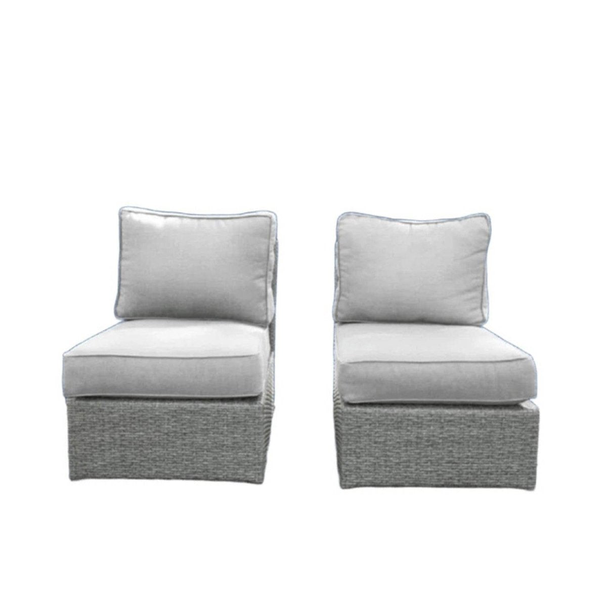 Modern Grey Mix Wicker Outdoor Patio Chair With Cushions - Serenova - Omega Lifestyles