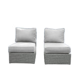 Modern Grey Mix Wicker Outdoor Patio Chair With Cushions - Serenova - Omega Lifestyles