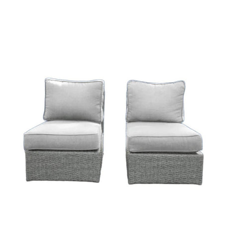 Modern Grey Mix Wicker Outdoor Patio Chair With Cushions - Serenova - Omega Lifestyles