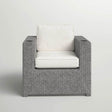 Modern Grey Wicker Adjustable Recline Patio Chair With Cushions - Serenova - Omega Lifestyles