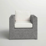 Modern Grey Wicker Adjustable Recline Patio Chair With Cushions - Serenova - Omega Lifestyles