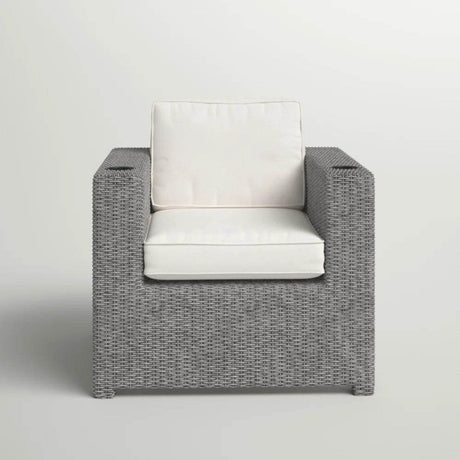 Modern Grey Wicker Adjustable Recline Patio Chair With Cushions - Serenova - Omega Lifestyles
