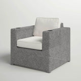 Modern Grey Wicker Adjustable Recline Patio Chair With Cushions - Serenova - Omega Lifestyles