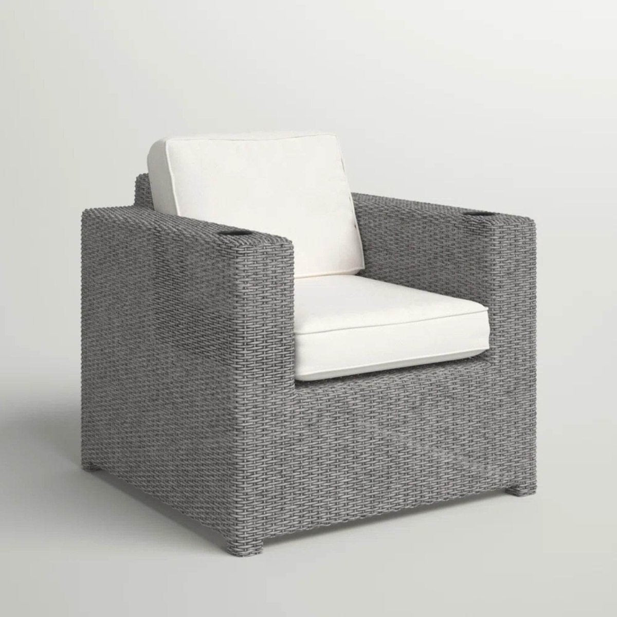Modern Grey Wicker Adjustable Recline Patio Chair With Cushions - Serenova - Omega Lifestyles