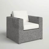 Modern Grey Wicker Adjustable Recline Patio Chair With Cushions - Serenova - Omega Lifestyles