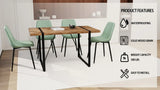 Modern Industrial 5-Piece MDF Dining Table And Chair Set - Omega Lifestyles