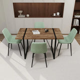 Modern Industrial 5-Piece MDF Dining Table And Chair Set - Omega Lifestyles