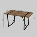 Modern Industrial 5-Piece MDF Dining Table And Chair Set - Omega Lifestyles