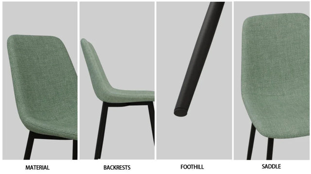 Modern Industrial 5-Piece MDF Dining Table And Chair Set - Omega Lifestyles