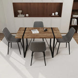 Modern Industrial MDF Dining Table And Chair Set - Omega Lifestyles
