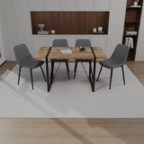 Modern Industrial MDF Dining Table And Chair Set - Omega Lifestyles
