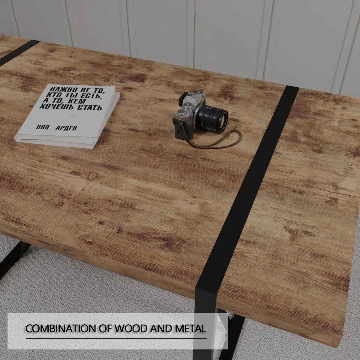 Modern Industrial MDF Dining Table And Chair Set - Omega Lifestyles