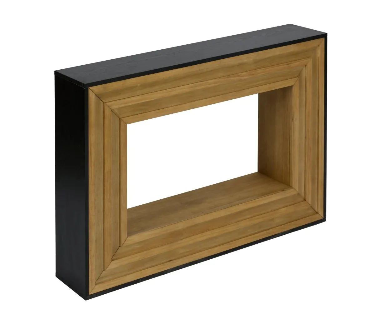 Modern Layered Wood Frame Natural MDF Console Table - Omega Lifestyles