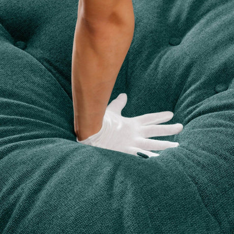 Modern Linen U - Shaped 6 - Seat Sofa With Console - Serenova - Omega Lifestyles