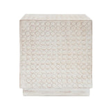 Modern Magnesium Oxide Cube Side Table 15x15x17 Inches - Omega Lifestyles
