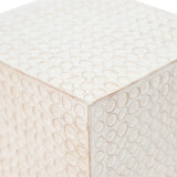 Modern Magnesium Oxide Cube Side Table 15x15x17 Inches - Omega Lifestyles