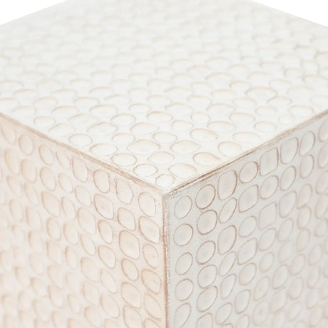 Modern Magnesium Oxide Cube Side Table 15x15x17 Inches - Omega Lifestyles