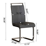 Modern MDF Dining Table And PU Armless Chair Set - Omega Lifestyles