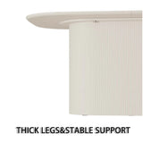 Modern MDF Dining Table And PU Armless Chair Set - Omega Lifestyles