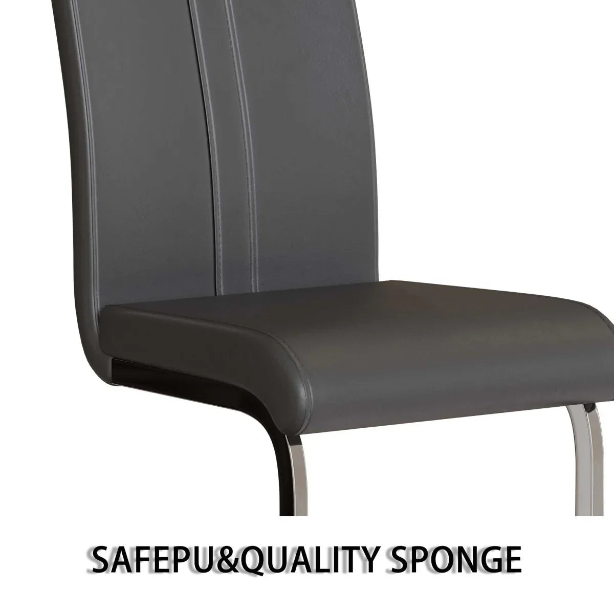 Modern MDF Dining Table And PU Armless Chair Set - Omega Lifestyles