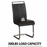 Modern MDF Dining Table With Six PU Armless Chairs Set - Omega Lifestyles