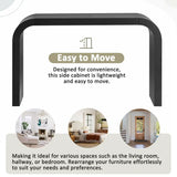 Modern Minimalist Black MDF Console Table 52-Inch - Omega Lifestyles