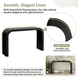Modern Minimalist Black MDF Console Table 52-Inch - Omega Lifestyles