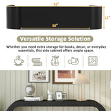 Modern Minimalist Black MDF Console Table 52-Inch - Omega Lifestyles