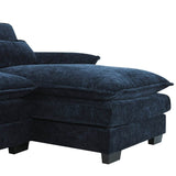 Modern Modular U-Shaped Chenille Sofa With Chaise And Pillows - Omega Lifestyles