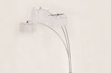 Modern Multi-Head Crystal Accents Arc Floor Lamp - Sleep Galleria