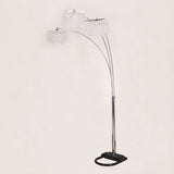 Modern Multi-Head Crystal Accents Arc Floor Lamp - Sleep Galleria