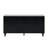 Modern Natural Rattan 6-Drawer MDF Dresser - Sleep Galleria