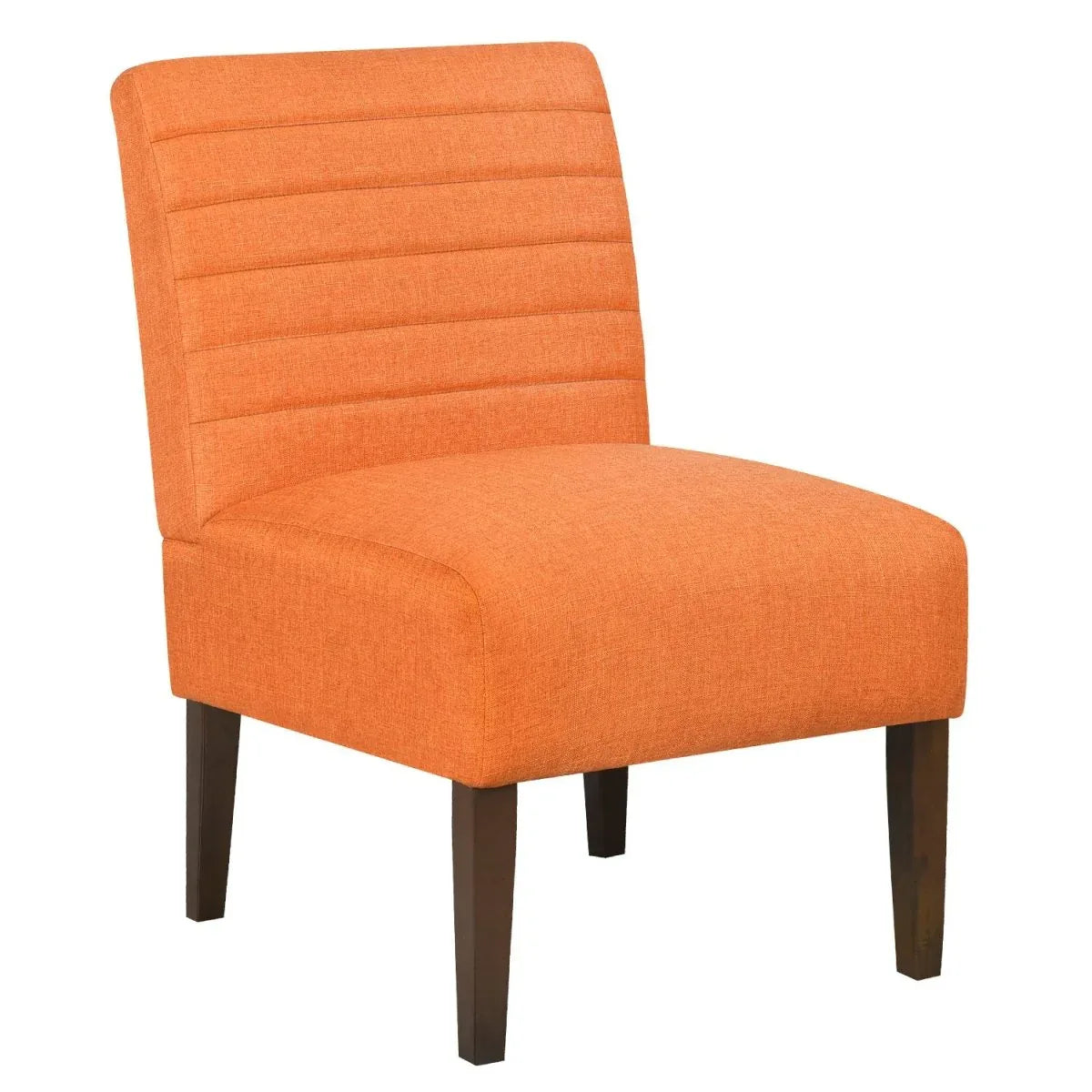 Modern Orange Armless Tufted Upholstered Accent Chair - Omega Lifestyles