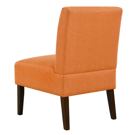 Modern Orange Armless Tufted Upholstered Accent Chair - Omega Lifestyles