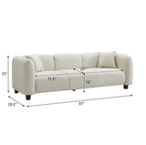 Modern Oversized 3-Seater Upholstered Chenille Sofa - Omega Lifestyles