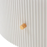 Modern Round Coffee Table With Marble Pattern And Drawers - Omega Lifestyles