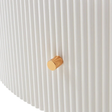 Modern Round Coffee Table With Marble Pattern And Drawers - Omega Lifestyles