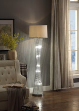 Modern Silver Finish LED Floor Lamp - Omega Lifestyles