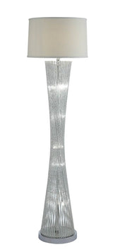 Modern Silver Finish LED Floor Lamp - Omega Lifestyles
