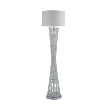 Modern Silver Finish LED Floor Lamp - Omega Lifestyles