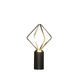 Modern Silver Metal Table Lamp With Glass Orb Shade - Sleep Galleria