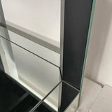 Modern Silver Mirrored MDF Glass Coffee Table With Storage - Omega Lifestyles