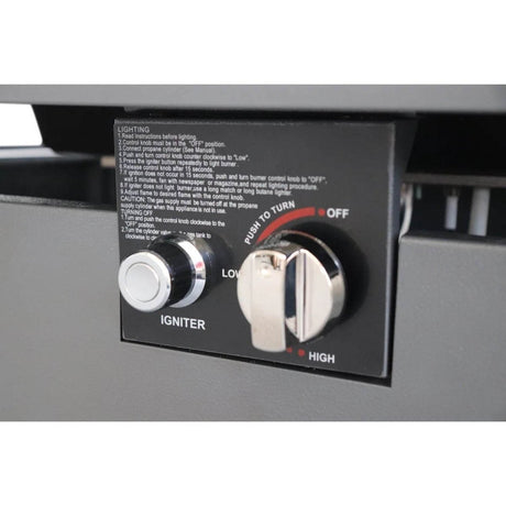 Modern Steel Propane Fire Pit Table With Lid Cover - Serenova - Omega Lifestyles