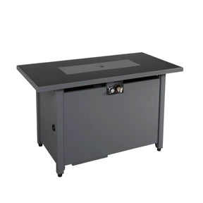 Modern Steel Propane Fire Pit Table With Lid Cover - Omega Lifestyles